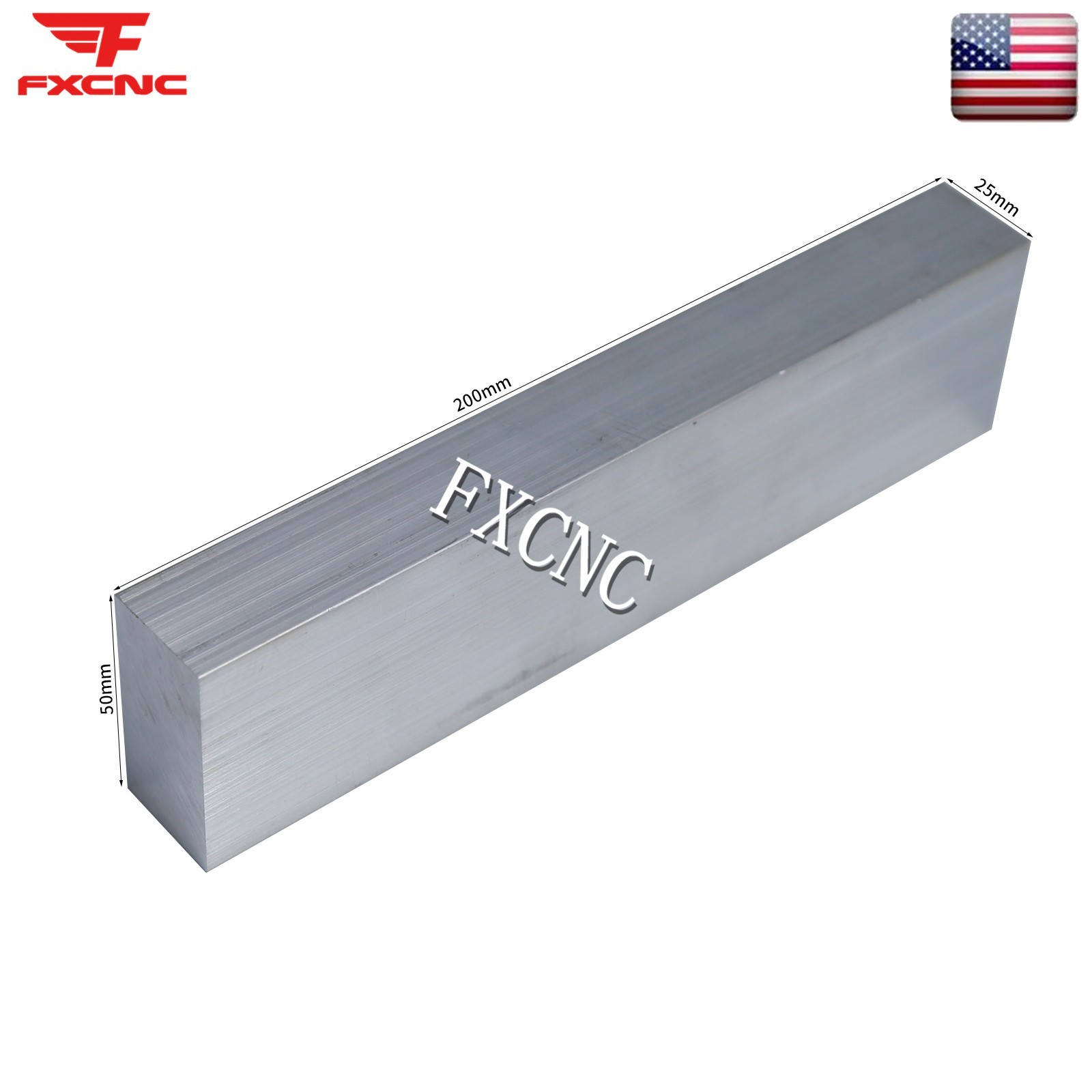 6061 Aluminum Flat Plate Sheet Metal DIY Long 200mm Wide 50mm Thick 25mm