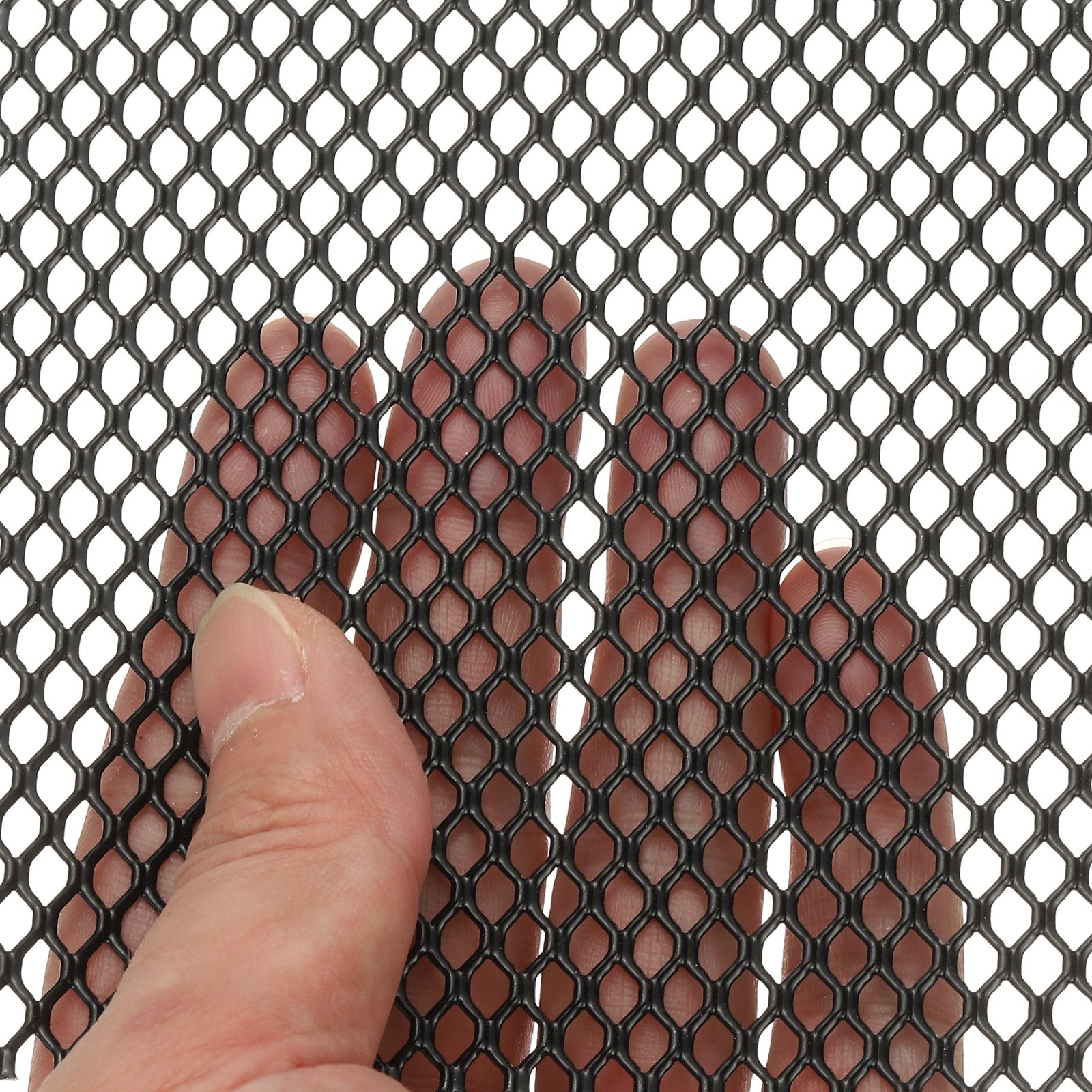 4″L x 4″W Universal Car Grill Mesh, 4Pcs 5x8mm Hexagon Hole, Black
