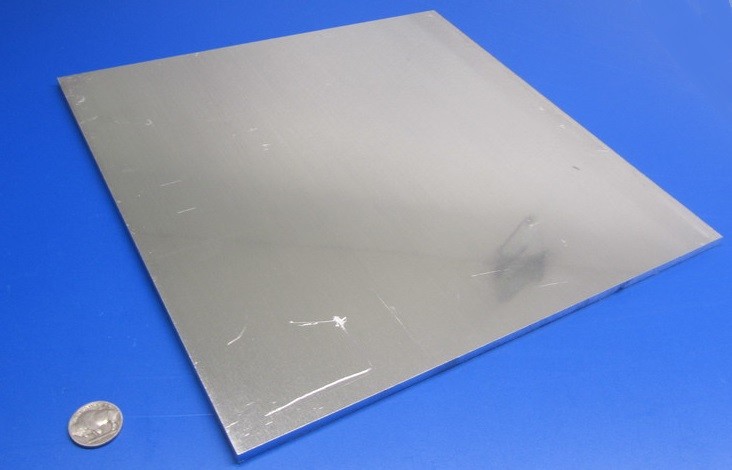 2024 Aluminum Sheet, T351, .250″ (1/4″) Thick x 12.0″ Width x 12.0″ Length