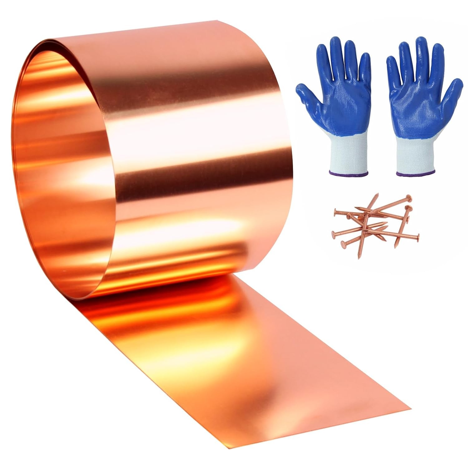 24 Gauge Pure Copper Flashing Sheet 0.5mm 10 FT Length Copper Roll 99.95% Pure