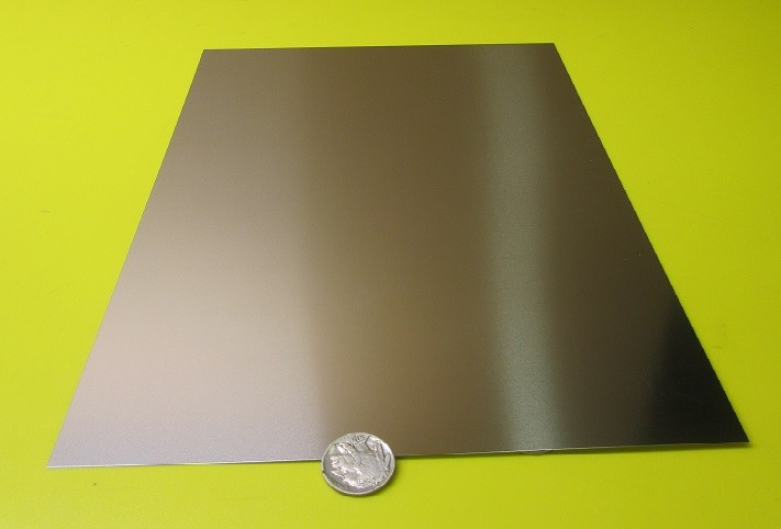 18-8 Stainless Steel Sheet, Full Hard, .008″ x 8.0″ x 12″, 2 Pc Lot
