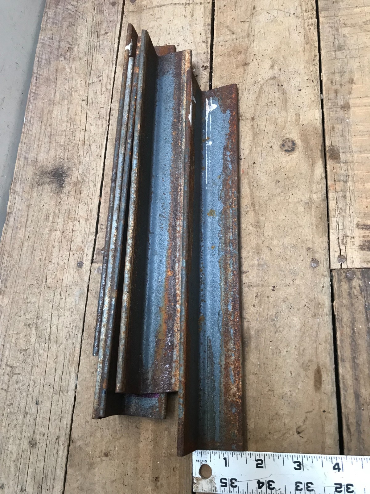 5 Large Rusty Industrial 3/16 thick 12″ long L Right Angle Bracket Corner Brace