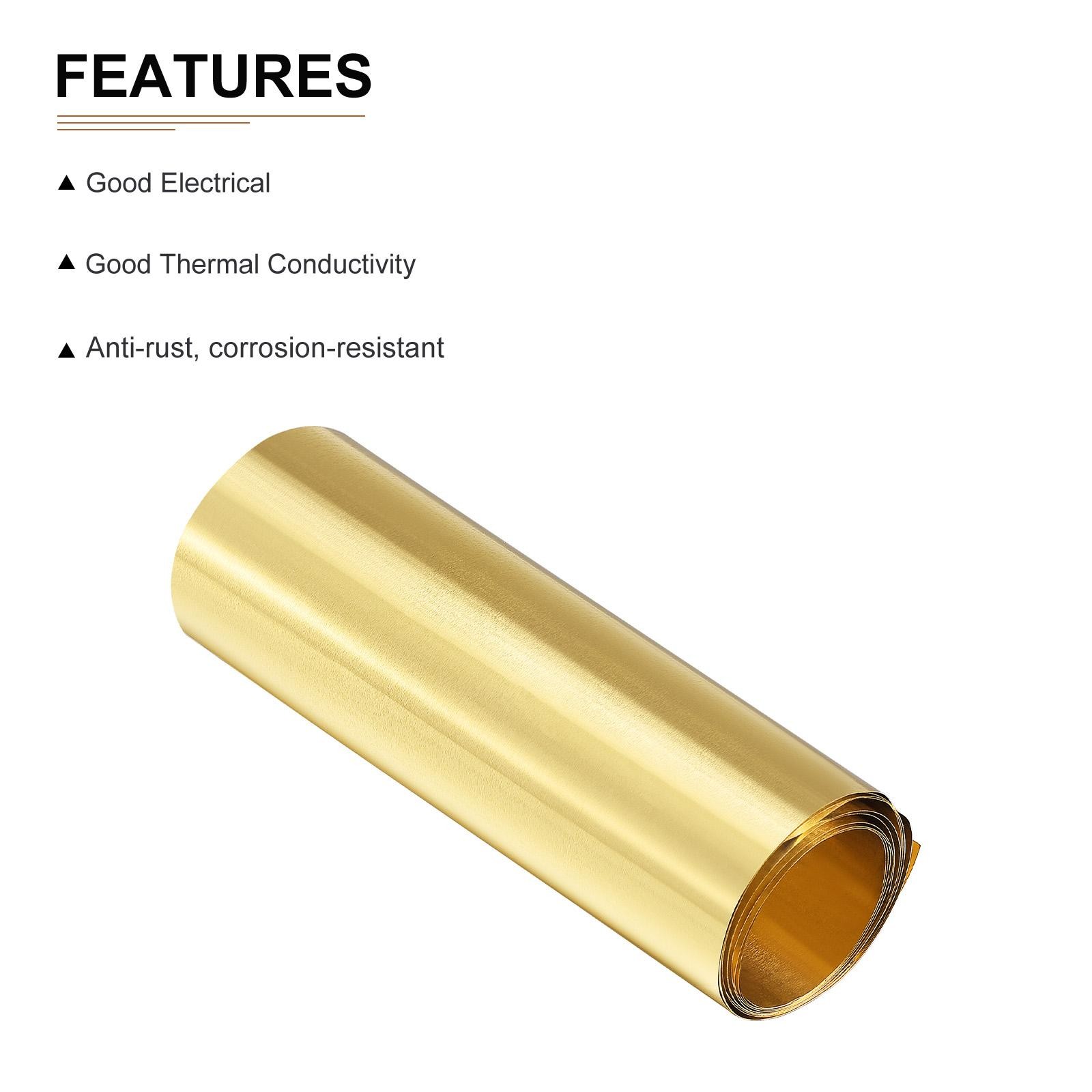 1000x100x0.03mm(LxWxT) Brass Sheets – 1Pack – Good for Making Machinery
