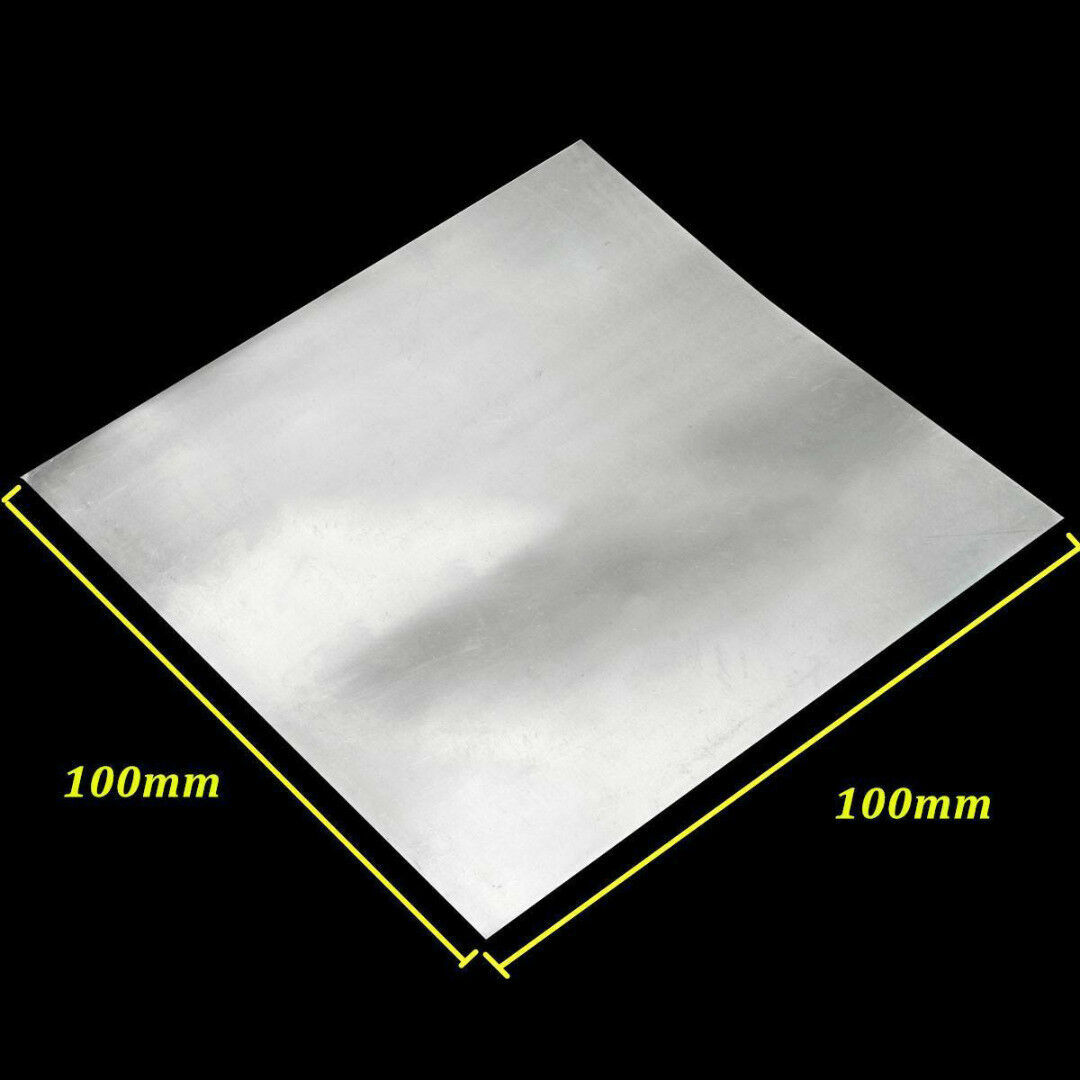 1x High Purity Pure Zinc Zn Sheet Plate Metal Foil For Science 100x100x0.5mm