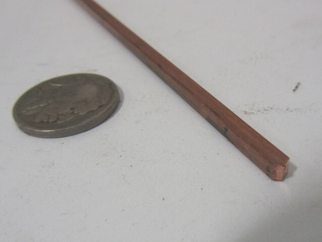 182 Copper Square Bar 1/8″ Thick x 1/8″ Wide x 3 Foot Length
