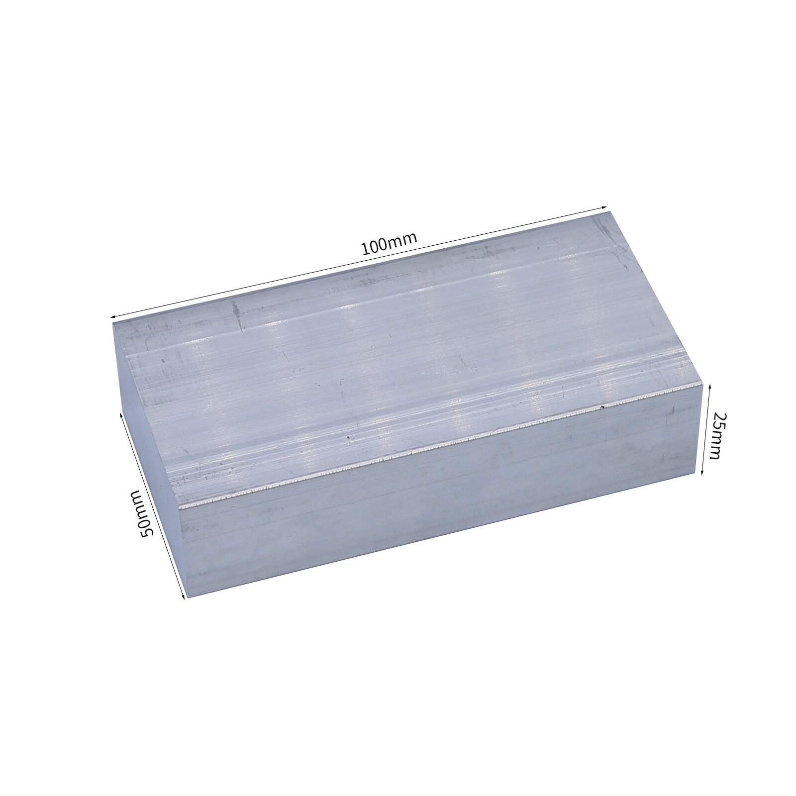 Metal T6061 Aluminum Flat Plate Sheet Stock Length 100mm Width 50mm Thick 25mm