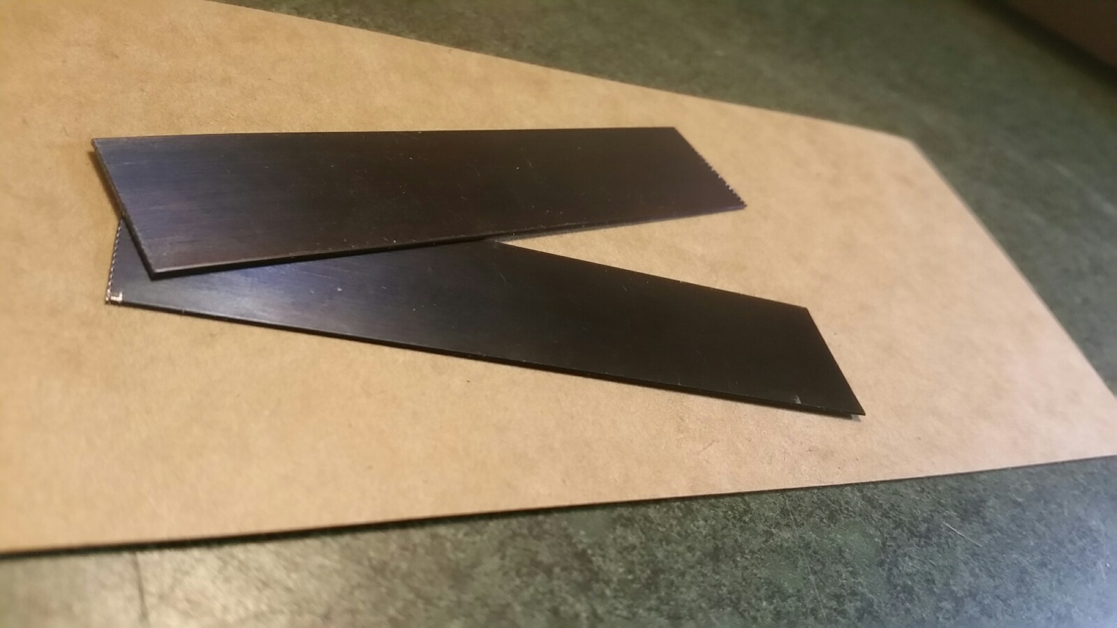 Blue Tempered spring steel 6 inch x 0.015″ thick x 3/in wide ONE piece lot