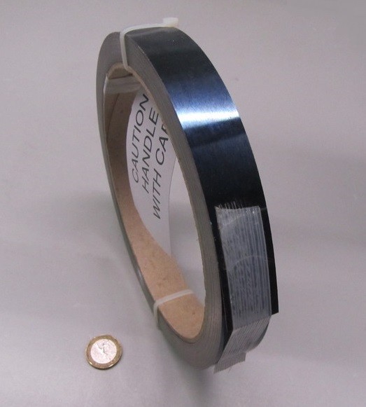 Blue Tempered Spring Steel Shim 0.010″ Thick x 1.00″ Width x 1200″ Length