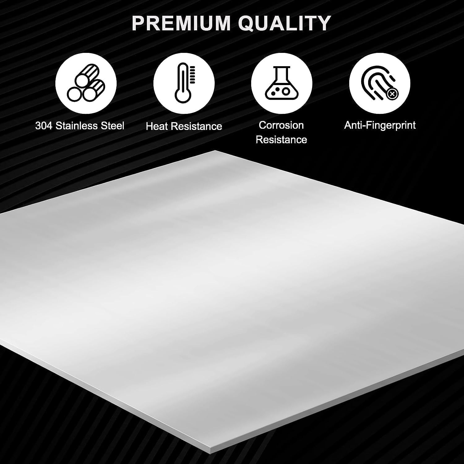 12 X 12 X 1/16 Inch 304 Stainless Steel Sheets, 1/16 Inch Thickness Stainless