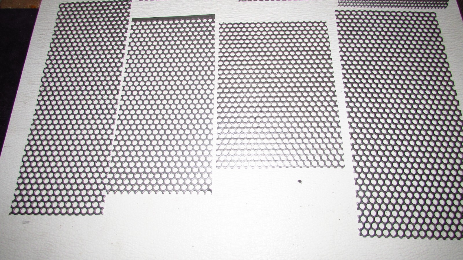 PERFORATED SHEET DROP OFF LOT–8 PIECES –1/8″ AND 1/4″ HOLE