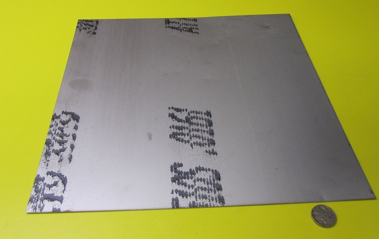 321 Weldable Stainless Steel Sheet, .016″ Thick x 12″ Wide x 12″ Length, 1 Unit