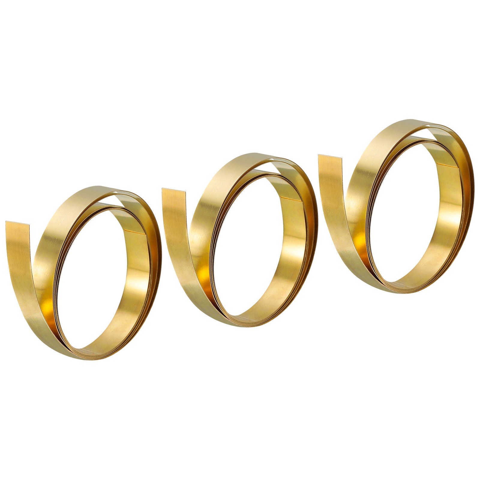 3Pcs Brass Sheet Roll 0.3x10x1000mm Brass Foil Roll Brass Strip Gold