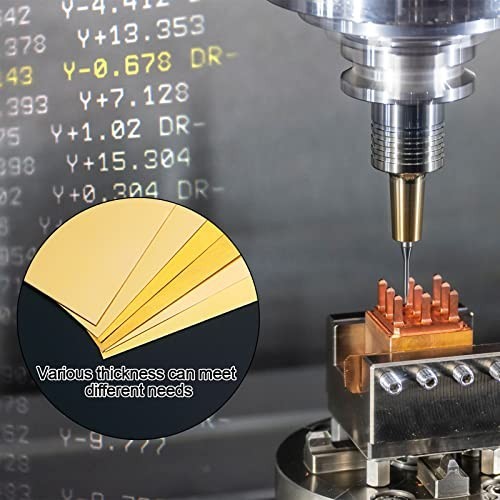 8-Piece Brass Sheet Assortment, 6″x3″, Various Thicknesses 0.001″-0.020″, Metal