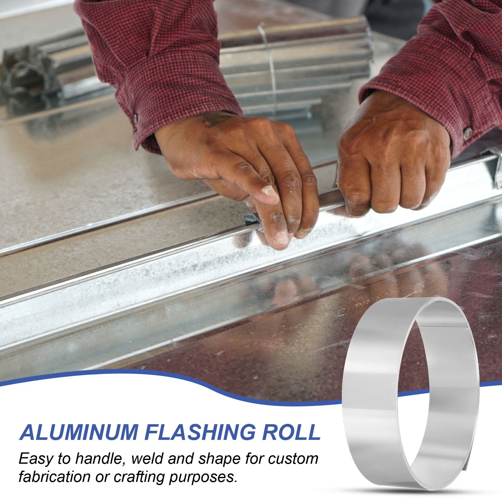 3000mm x 50mm x 0.5mm Aluminum Flashing Roll 1060 Aluminum Metal Roll Sheet