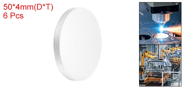 6Pcs Aluminum Disc 2″(50mm) Dia 0.16″(4mm) Thick Round 5052 Aluminum Sheets