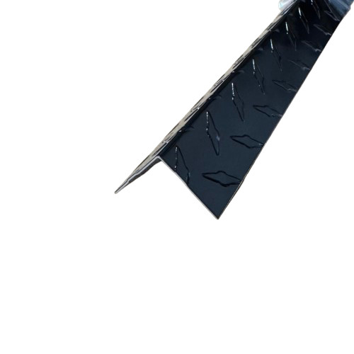1.5″ x 1.5″ x 48″ Black Aluminum Diamond Plate OUTSIDE Corner Guard .050″ Thick