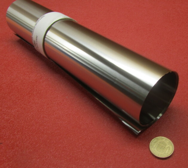 301 Stainless Steel Sheet Shim, .003″ (+/-.0003″) x 12.0″ x 10 Foot Length