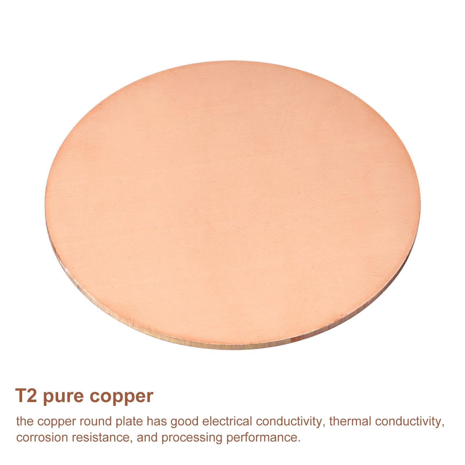Pure Copper Sheet, 3 5/16″ x 0.08″ 12 Gauge T2 Copper Metal Round Plate