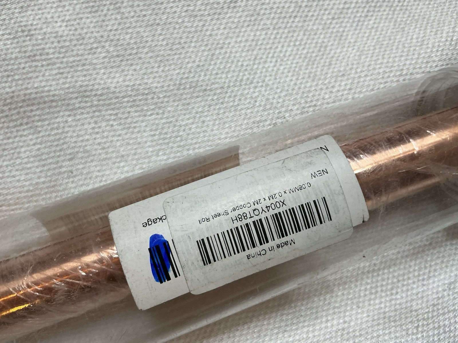 Copper Sheet Roll Foil 0.08mm x 0.2m x 2m Lot 2