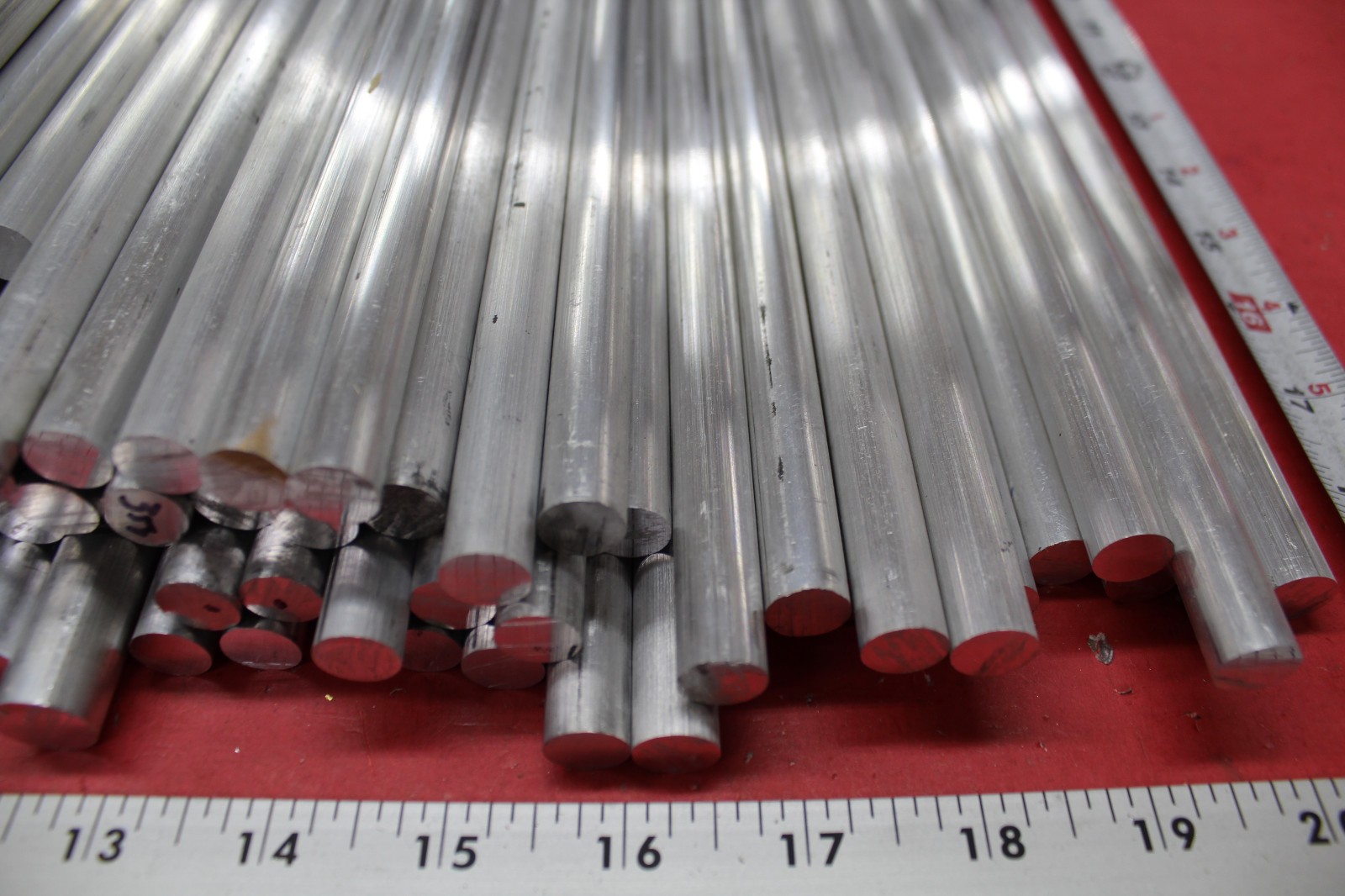 106 Piece 1/2″ Round 6061 T6 Aluminum Assortment Drops, Bar End For Machining