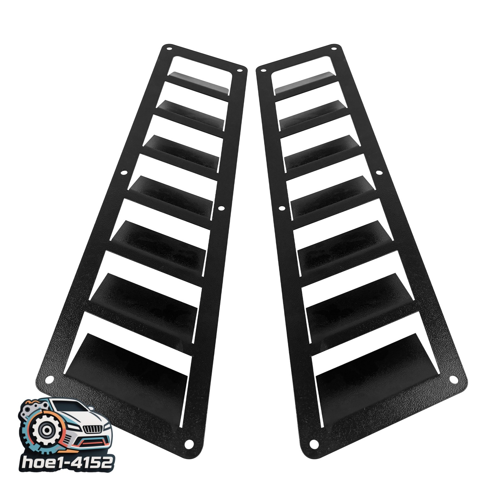 2 Pcs Universal Hood Vent Louver Scoop Cover Air Flow Intake Cooling Panel Black