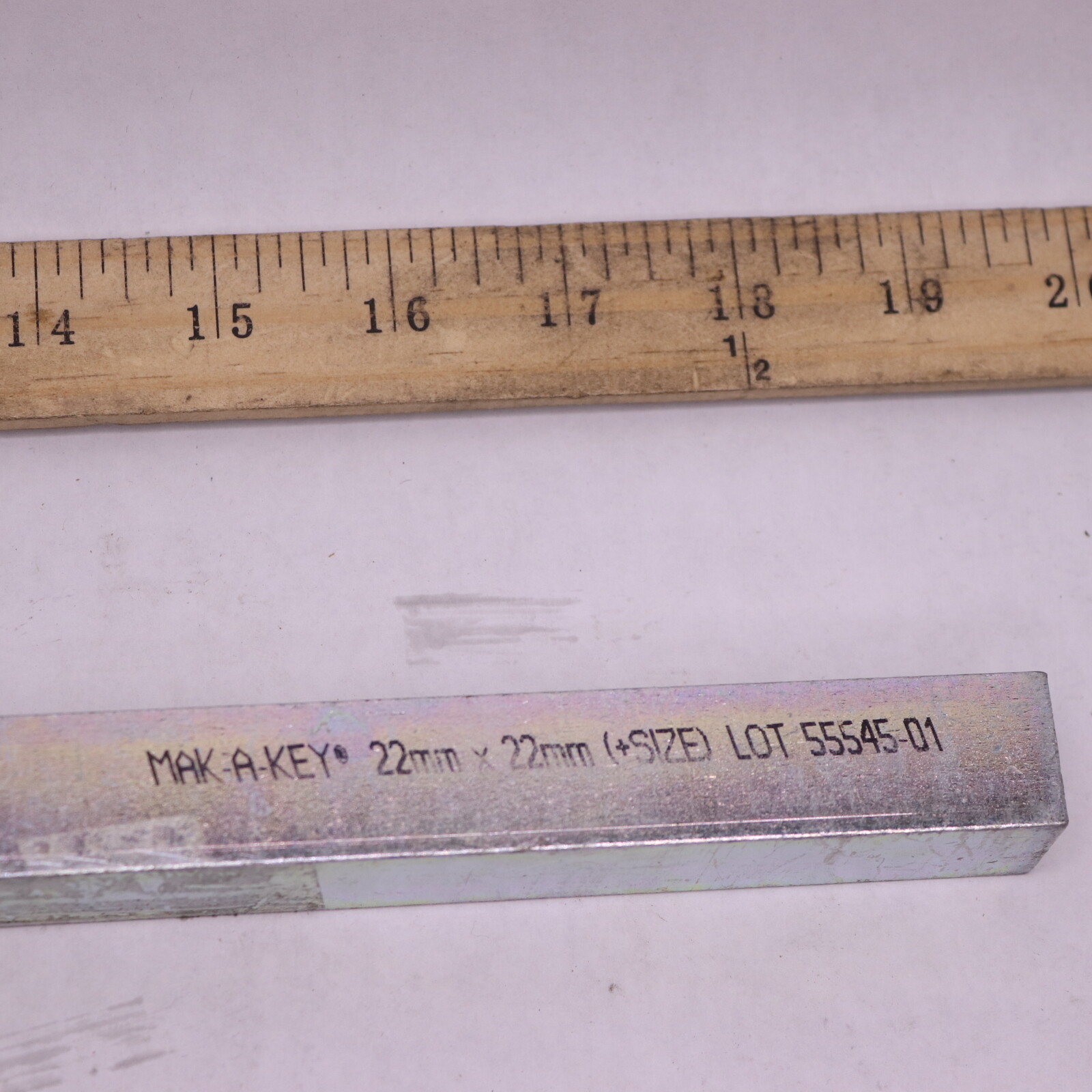 Mak-A-Key Key Stock 316 Stainless Steel Plain Undersize DIN 178 22mm x 22mm x 1m