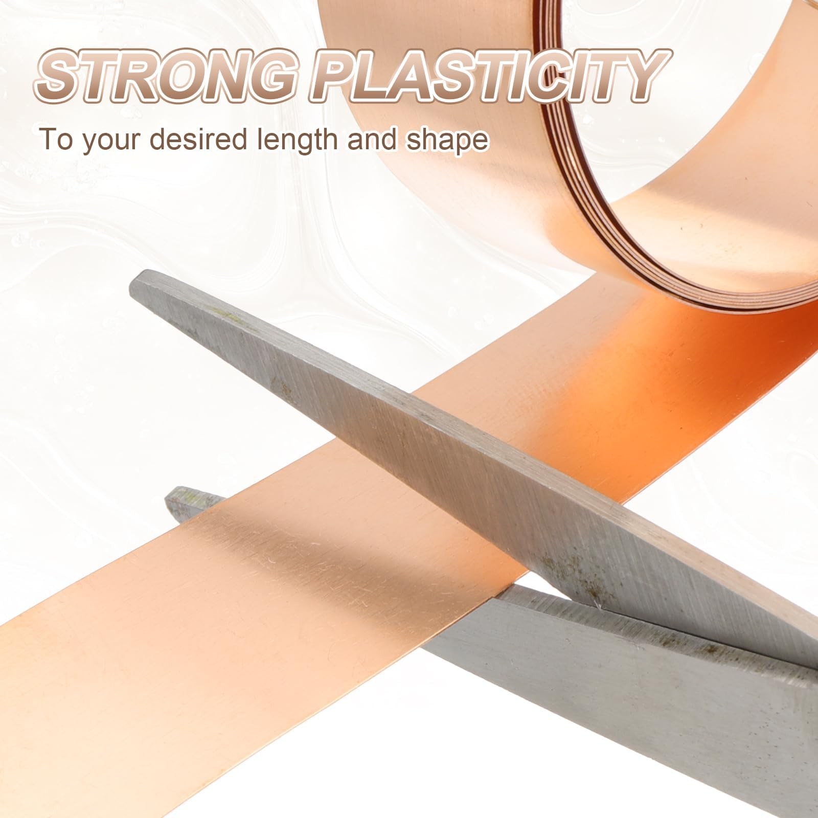 0.3mm x 50mm x 2000mm Copper Sheet Roll 99.9% Pure Copper Tape Flash Sheet Met…