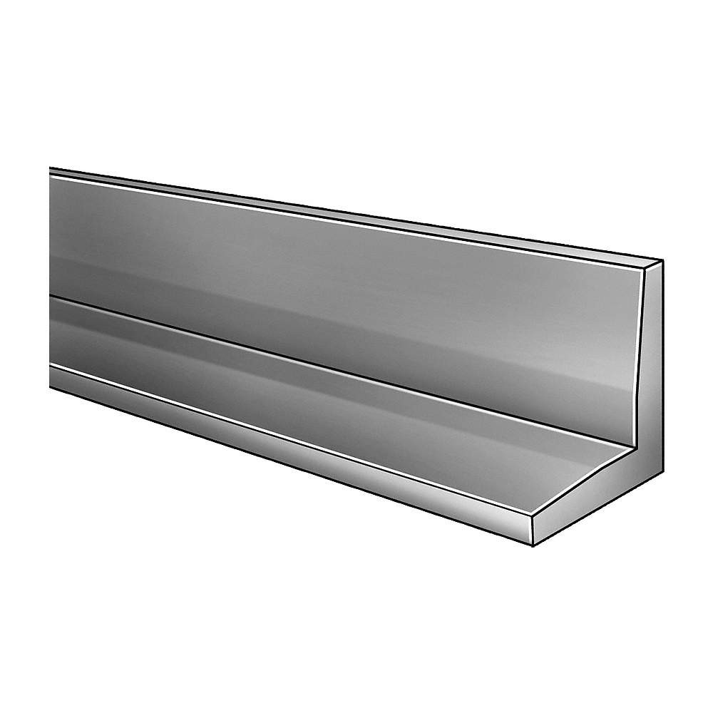GRAINGER APPROVED 4YTN5 90 Degree Angle Stock,SS,7 ft Overall L 4YTN5