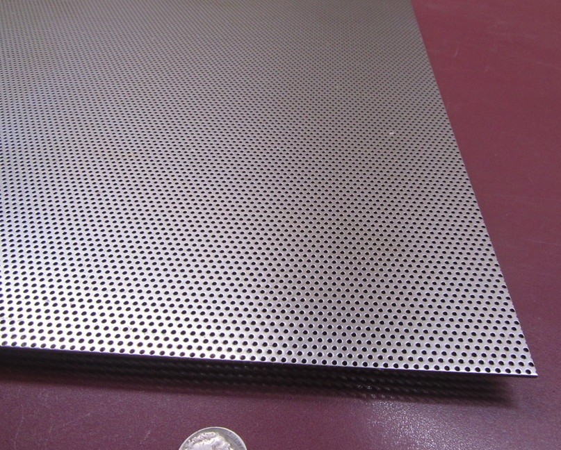 Perforated Staggered Steel Sheet .060″ Thick x 24″ x 24″, .062″ Hole Dia.
