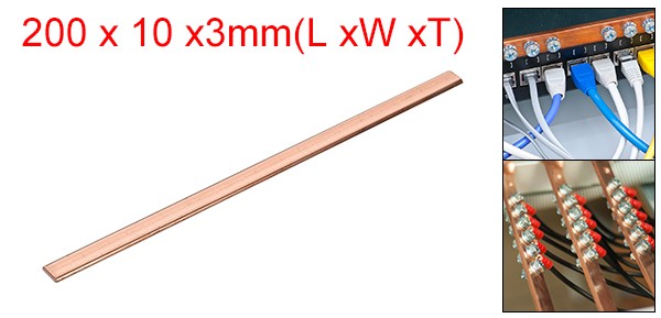 Copper Flat Bar 0.12″ Thickness x 0.39″ Width x 7.87″ Length Copper Bar Stock