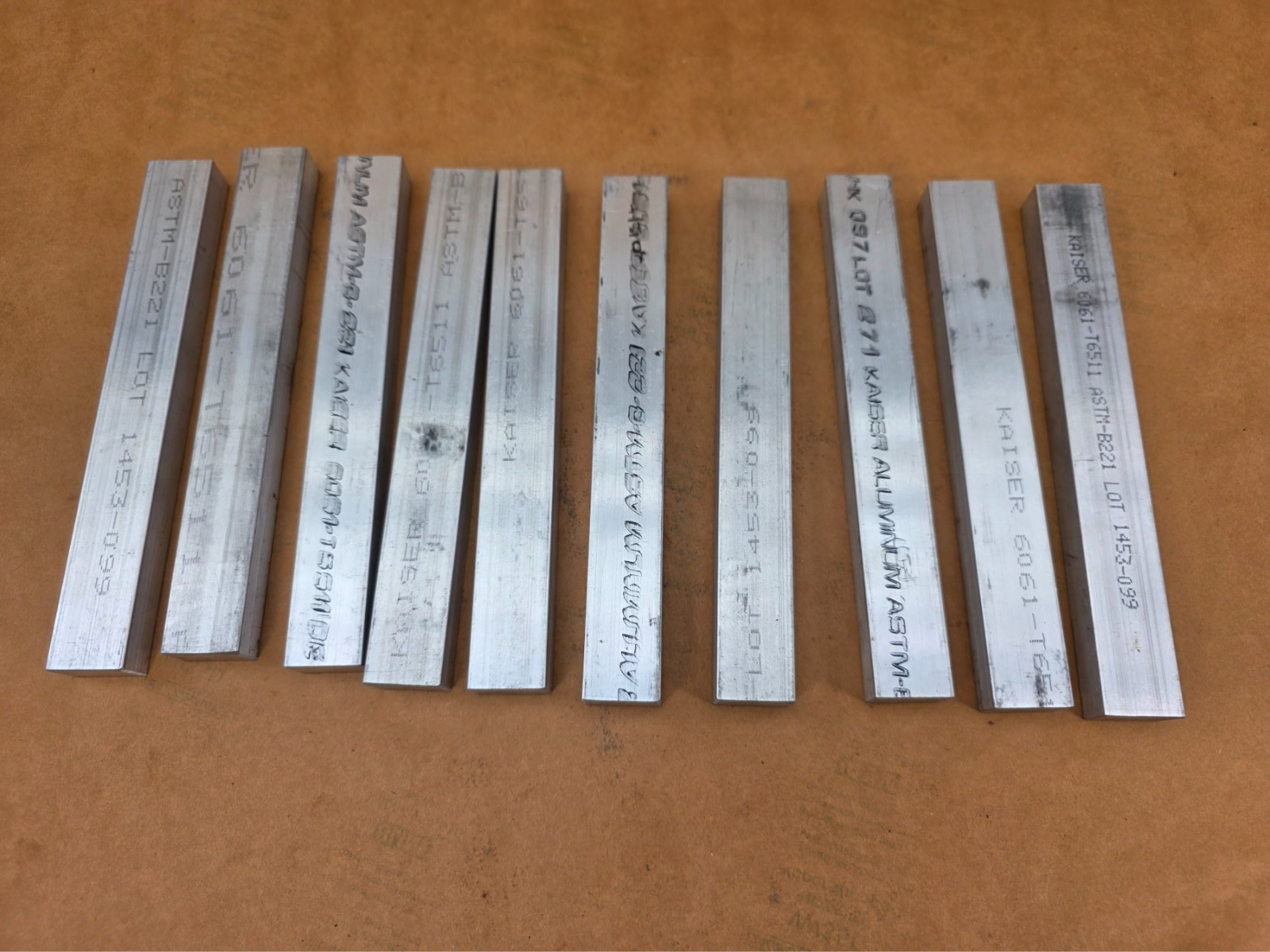 10 Pieces 5/8″ X 1″ ALUMINUM 6061 FLAT BAR 7-7/8″ long New Extruded Mill Stock