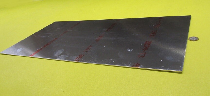 2024 Aluminum Sheet, T3, .090″ Thick x 12.0″ Width x 24.0″ Length