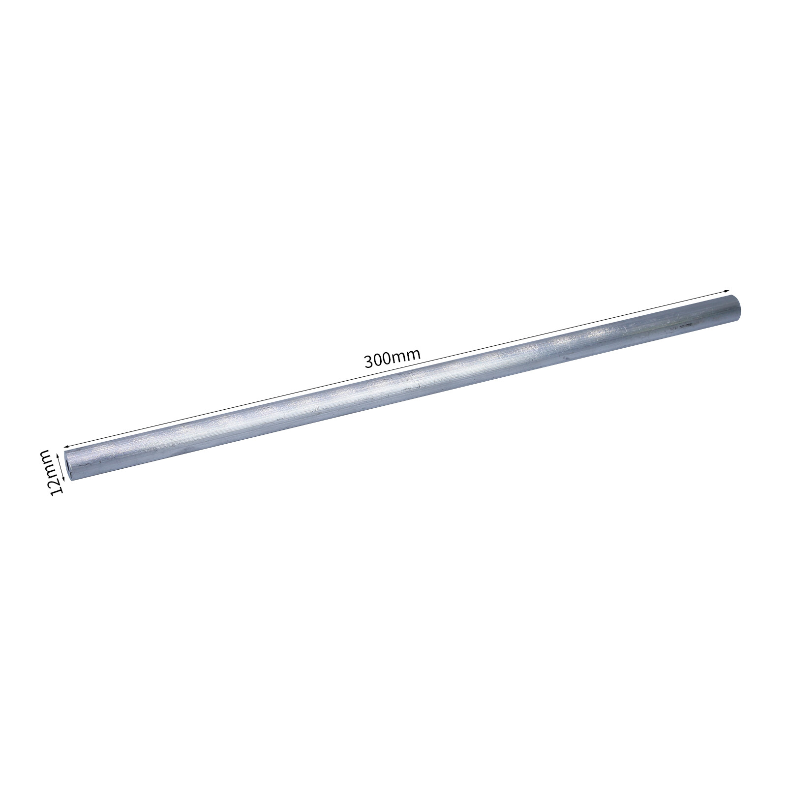 2x T6061 Aluminum Rod Stick Hollow Material Length 300mm Width 12mm Hole 5mm USA