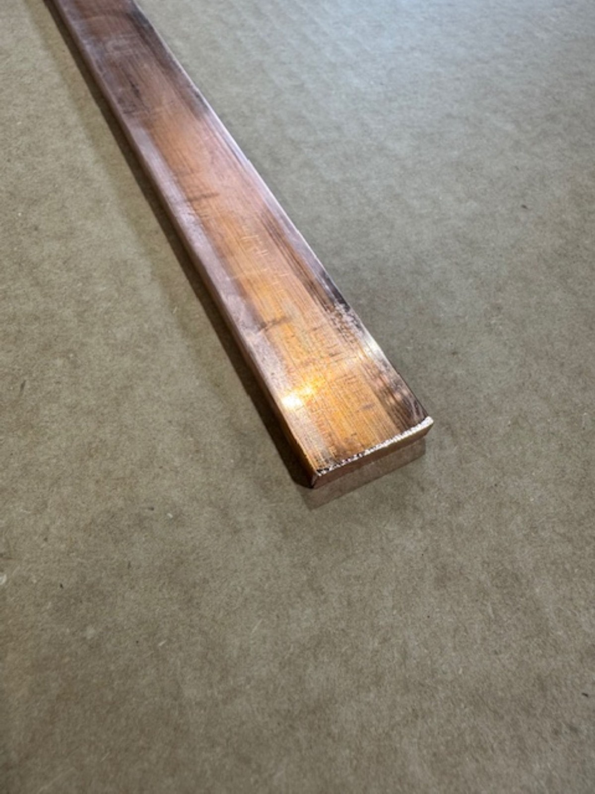 1/4″ x 1″ Copper 110 Flat Bar x 24 Inches Long