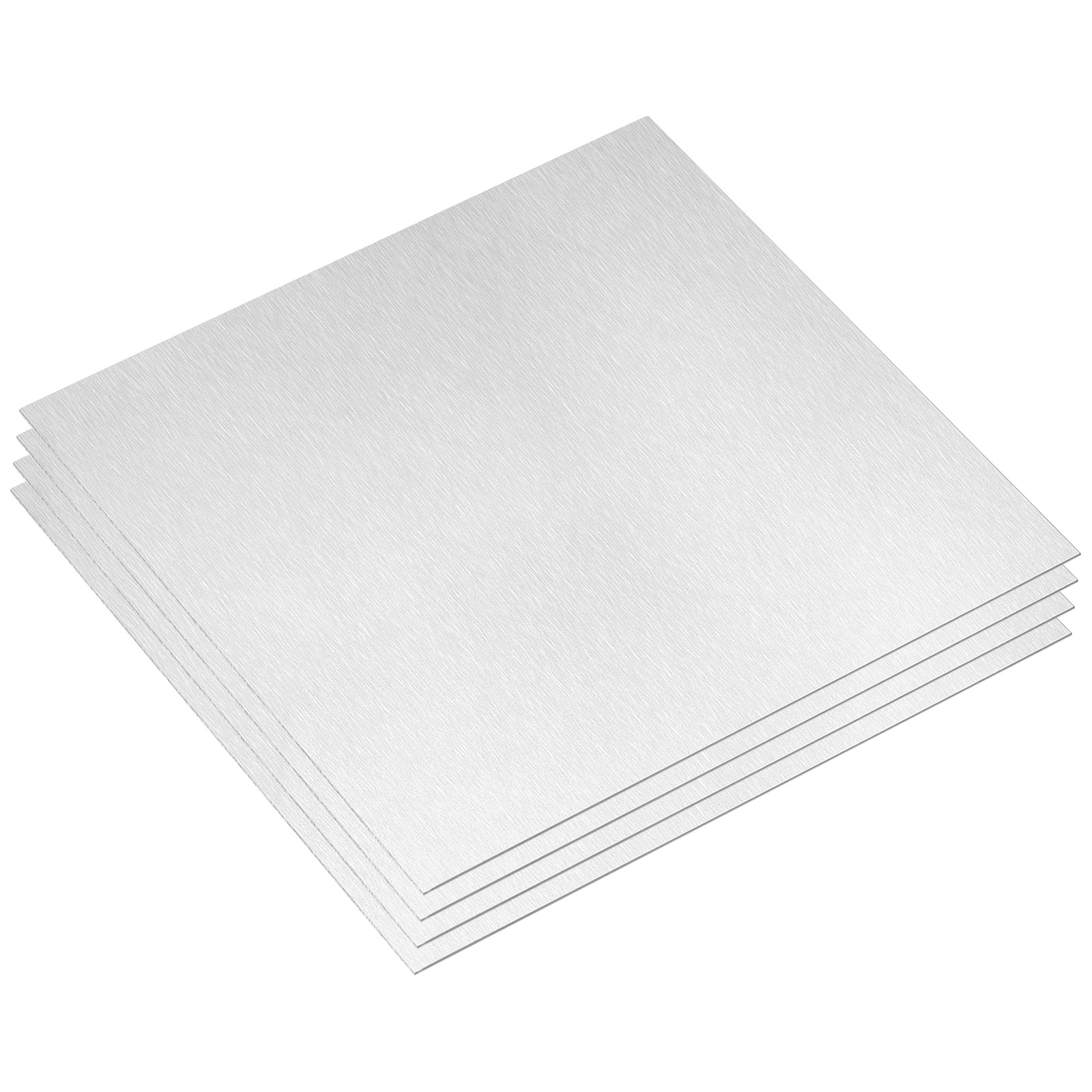 4 Pack 100x100x0.4mm Rectangle 6061 Aluminum Sheet Flat Metal Plate Stock