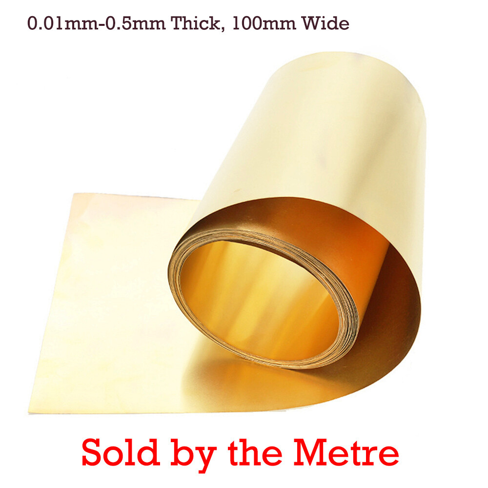 Thin Brass Foil Belt Metal Sheet Plate Model Making Material 100mm Wide
