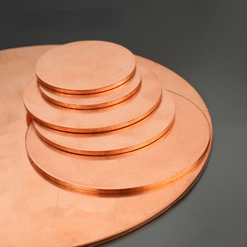 Pure Copper Sheet Solid Round Plate Metal Disc Electrical Repair