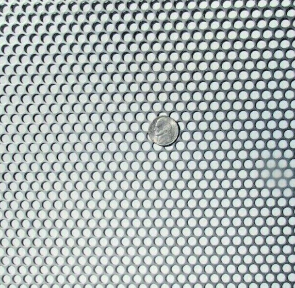 ==1/4″ HOLE 16 GA.–(.0598)- 304 S.S. PERFORATED SHEET– 11-3/4″ X 12″==