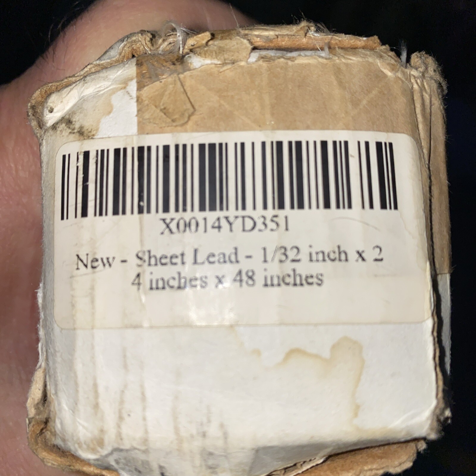 Lead Sheet, Sheet Lead Rolls, 1/32 x 24 x 48 inches