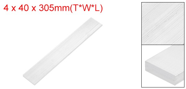 Square 6063 Aluminum Flat Bar, 5/32″ Thickness 1-9/16″ Width 12″ Length