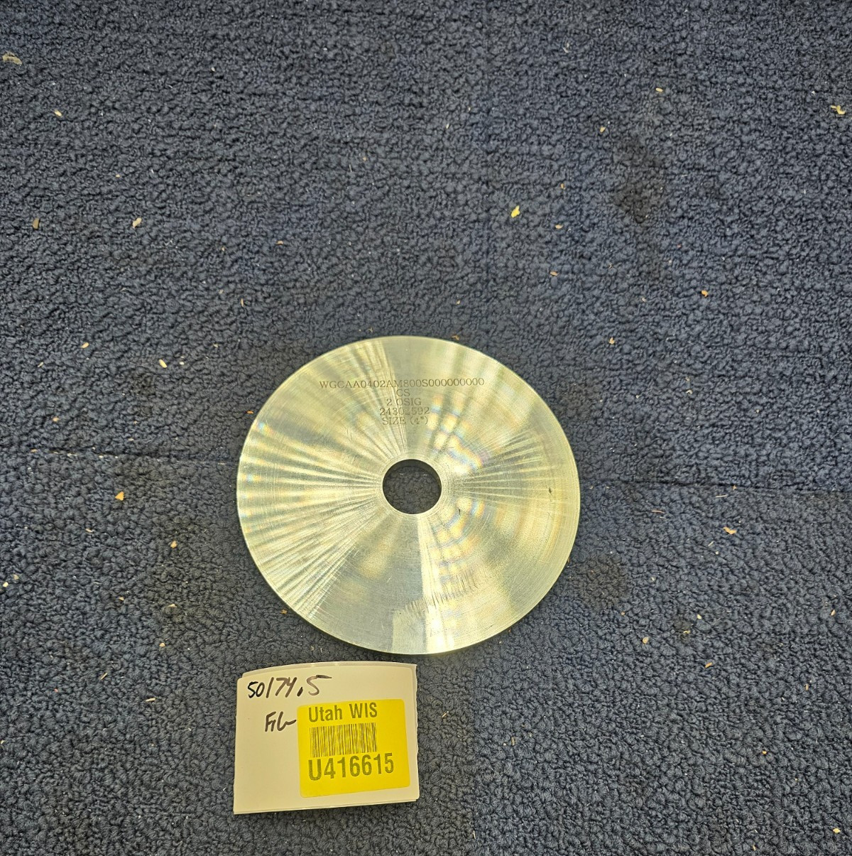 (QTY 7) Round Steel Plate 1″ ID, 6-5/8″ OD, CS 2 OSIG 24302592 Size 4″