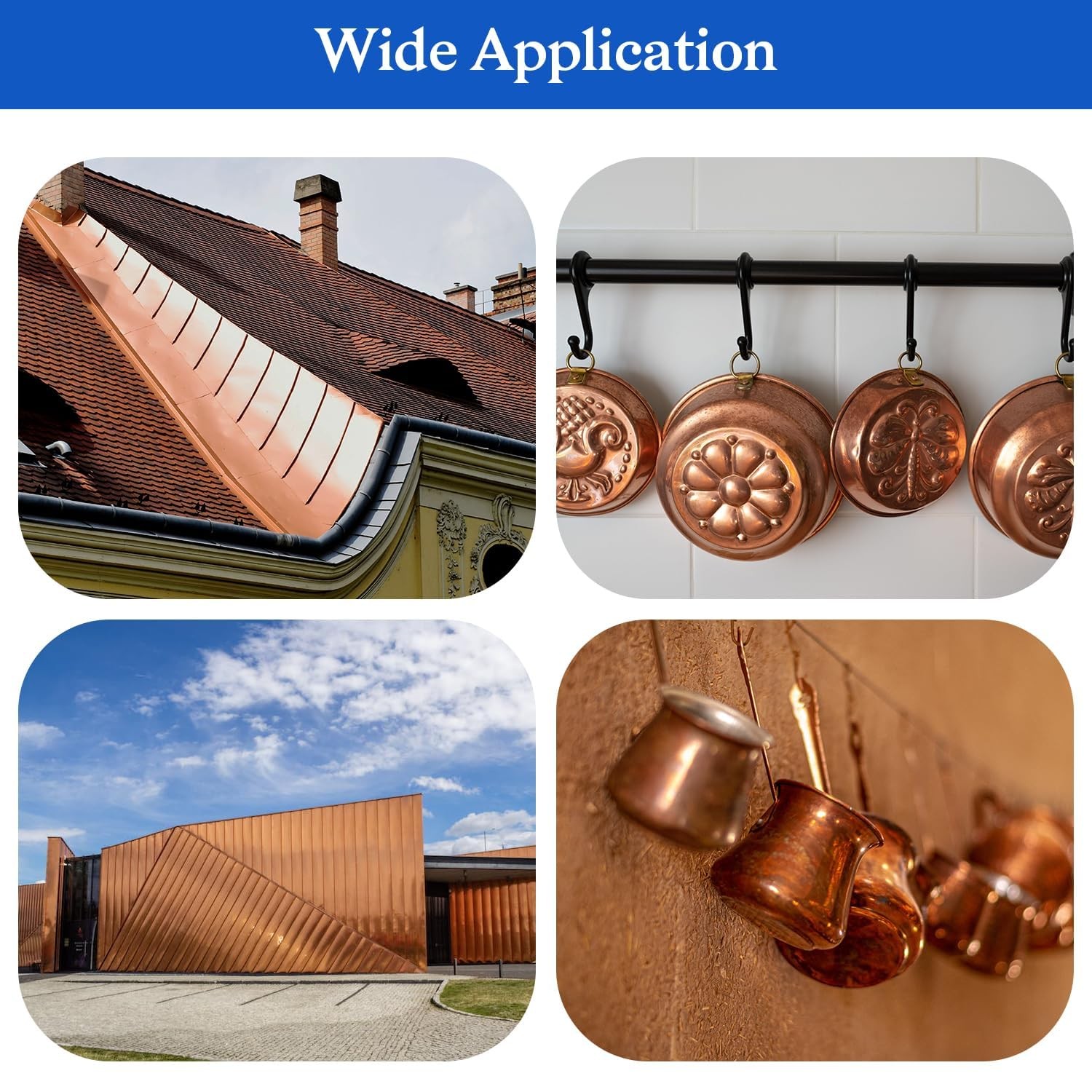 Copper Sheet Roll 1000 x 200 x 0.3mm,99.9% Pure Copper Copper Tape Soft & Bie…