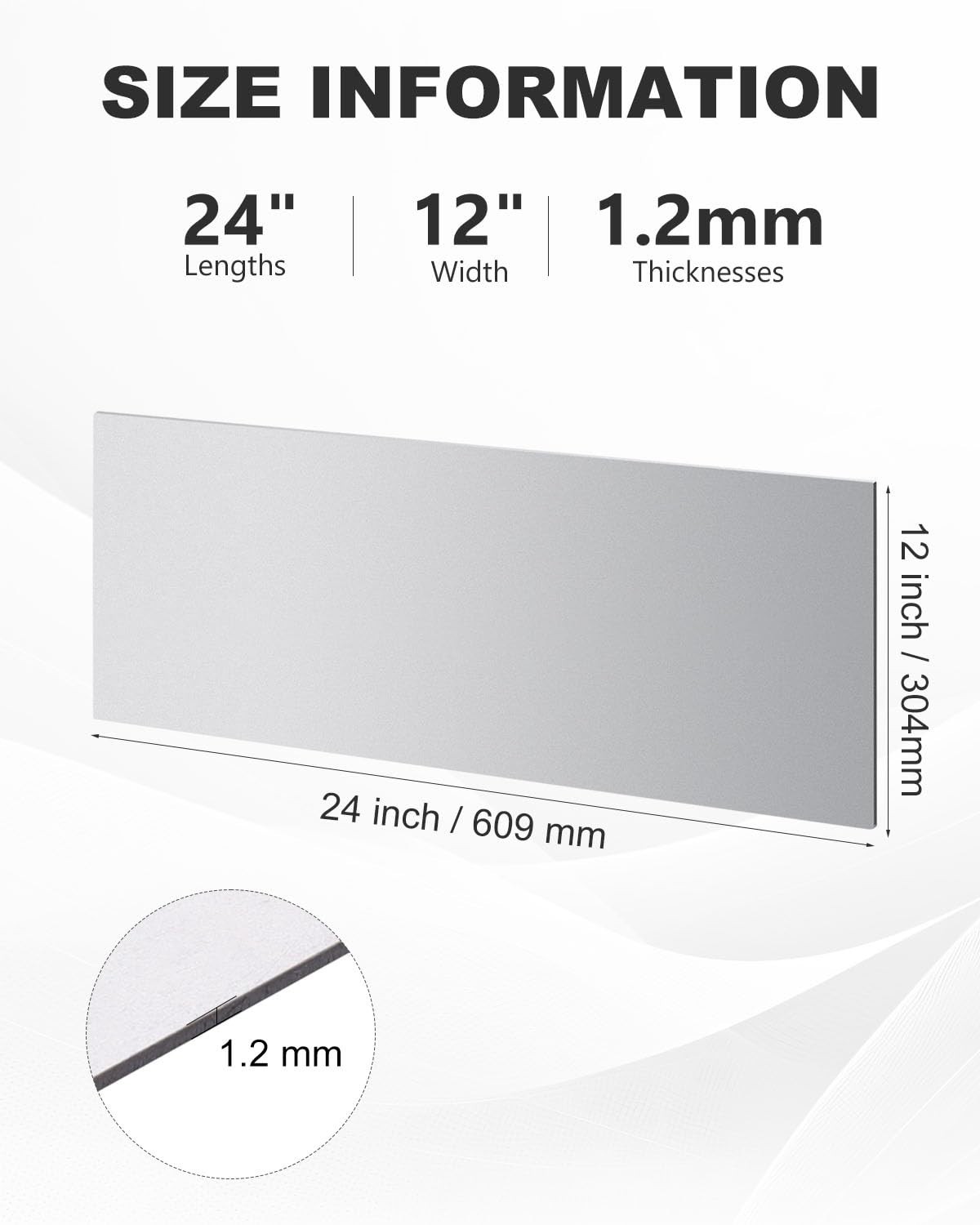 Versatile 2 Pcs 18 Gauge Steel Plates – 24″ x 12″ for DIY, Industrial & Home Use