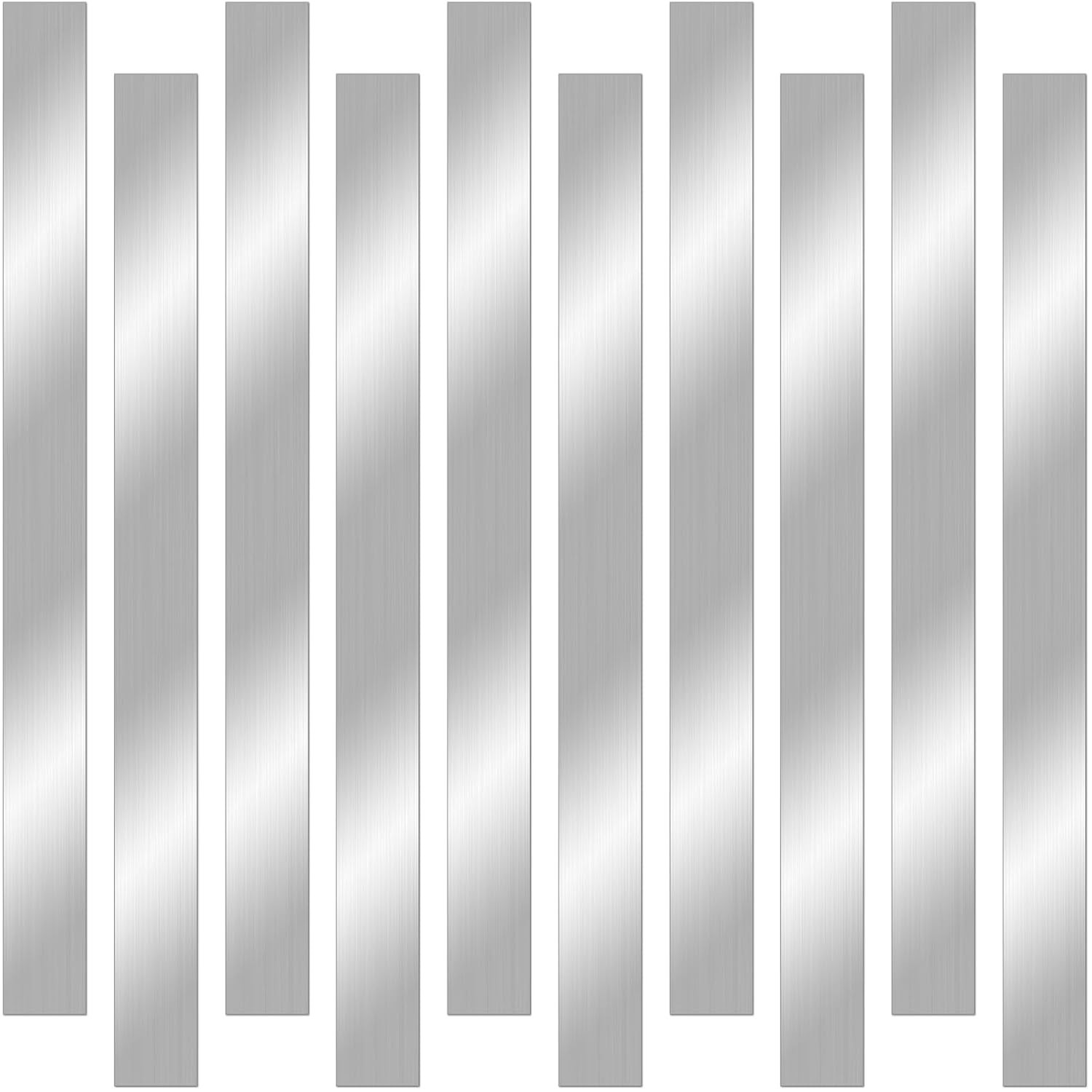 10 Pcs 304 Stainless Steel Strips17″x 1″x 0.02″ Thickness,Brushed Stainless S…