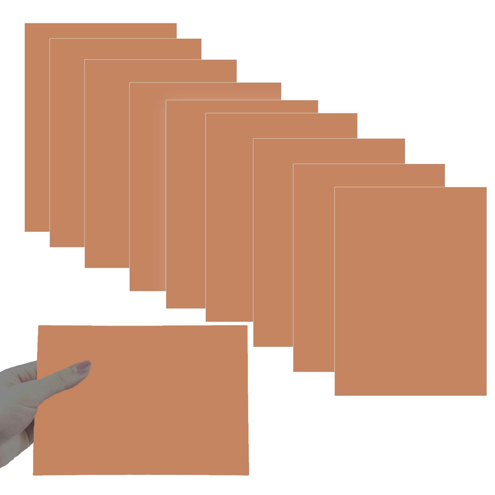10 PCS Rose Gold Anodized Aluminum Sheet 5x7x1/32 Inch Metal Plate Engraving