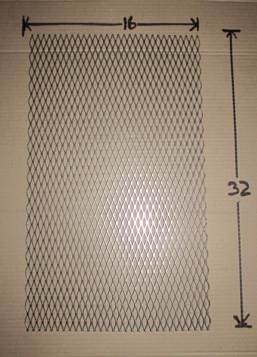 1/2 X #16 304 STAINLESS STEEL FLATTENED EXPANDED METAL—–16″ X 32″