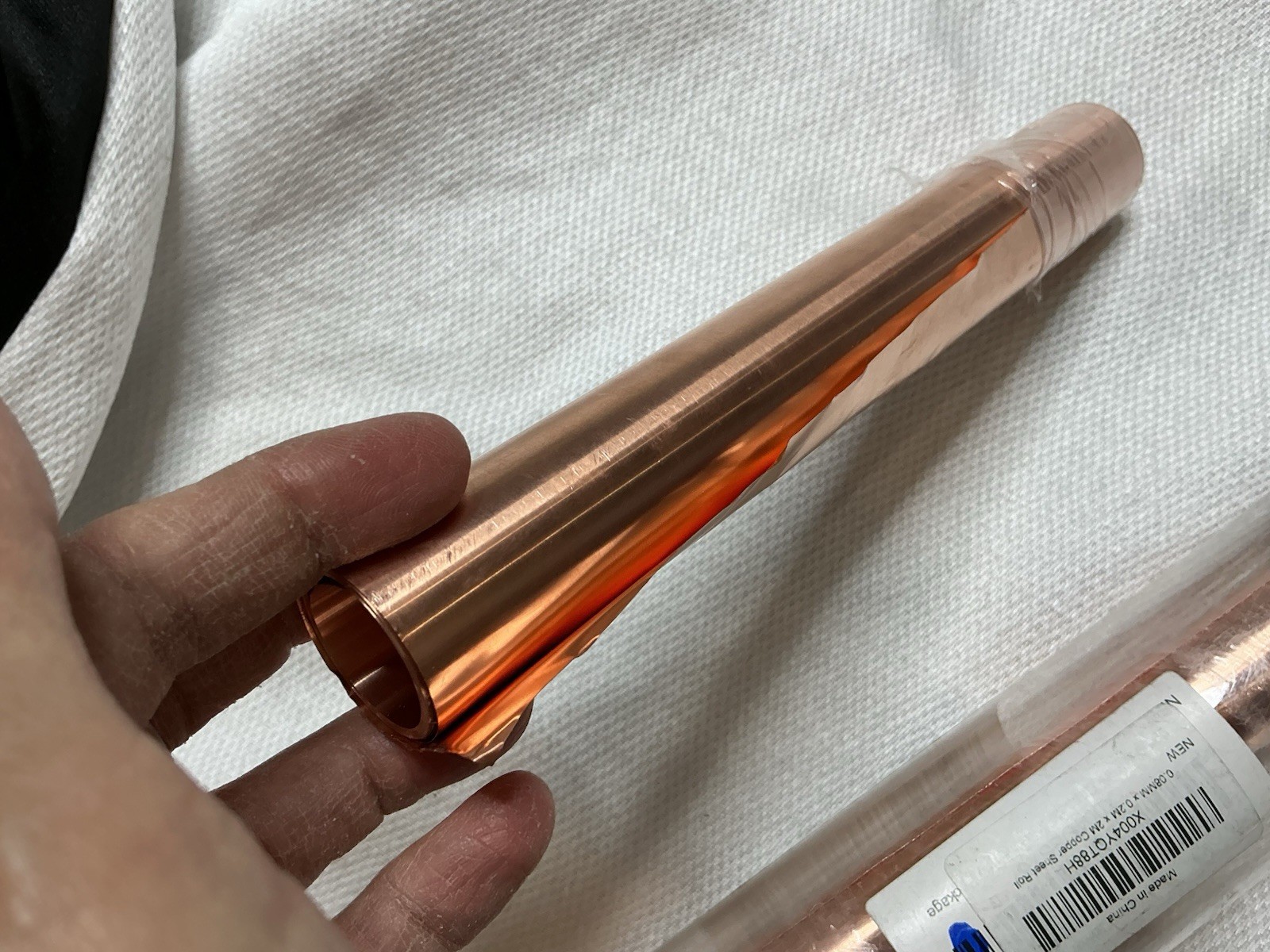 Copper Sheet Roll Foil 0.08mm x 0.2m x 2m Lot 2