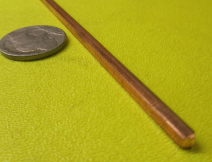 182 Copper Square Bar 1/8″ Thick x 1/8″ Wide x 6 Foot Length