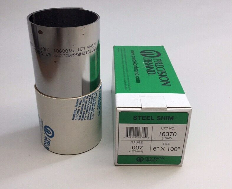 Precision Brand 16370 Gauge Steel Shim 0.007″ x 6″ x 100″ Roll 16A-7/16A7