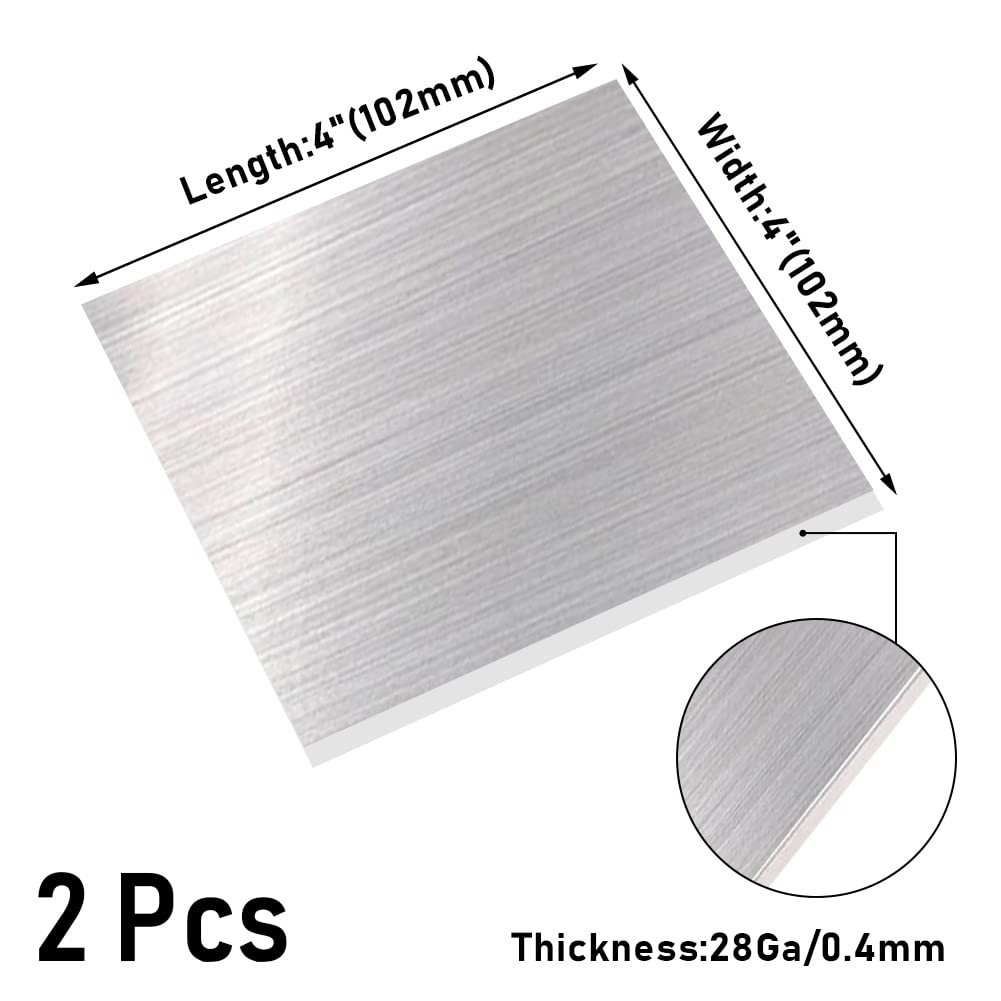 Brushed Rustproof Engineering Fabrication Plate 2 Count